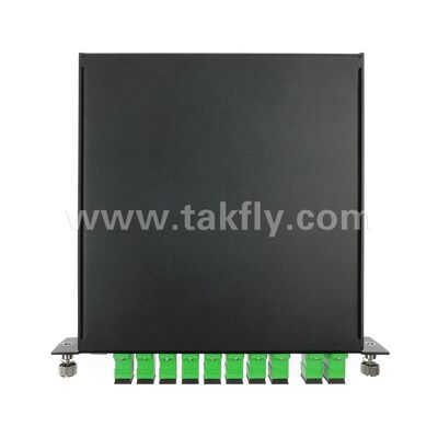 CWDM 8+1Channel MUX+DEMUX LGX Modul Serat Optik untuk Pusat Data FTTX