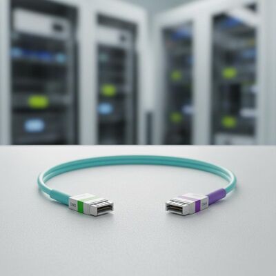 MT-2 Mini MT Patchcord dengan Kerugian Penyisipan Rendah dan Toleransi Panjang Presisi untuk Modul QSFP