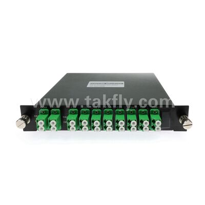 Fiber Optic DWDM 8+1Channel MUX+DEMUX LGX Modul untuk Data Center Telecom 5G
