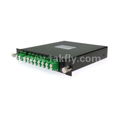 Fiber Optic DWDM 8+1Channel MUX+DEMUX LGX Modul untuk Data Center Telecom 5G
