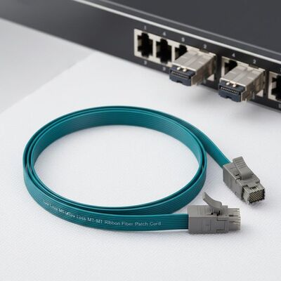 Low Loss MT-MT Fiber Optic Patch Cord with Ribbon Type Design for QSFP28 and Other Parallel Optical Modules