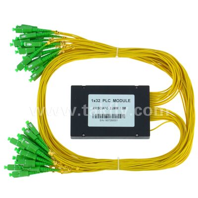 PLC Splitter ABS box 1xN SC APC/UPC Fiber Optic untuk Fttx Telecom Data Center