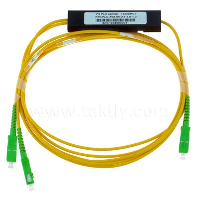 PLC Splitter ABS box 1xN SC APC/UPC Fiber Optic untuk Fttx Telecom Data Center