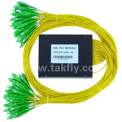 PLC Splitter ABS box 1xN SC APC/UPC Fiber Optic untuk Fttx Telecom Data Center