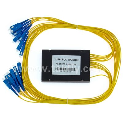 PLC Splitter ABS box 1xN SC APC/UPC Fiber Optic untuk Fttx Telecom Data Center