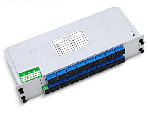 PLC Splitter LGX Singlemode G657A SC APC/UPC Fiber Optic untuk Pusat Data Telekomunikasi FTTx