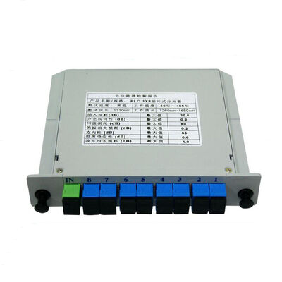 PLC Splitter LGX Singlemode G657A SC APC/UPC Fiber Optic untuk Pusat Data Telekomunikasi FTTx