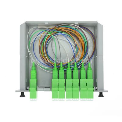 PLC Splitter LGX Singlemode G657A SC APC/UPC Fiber Optic untuk Pusat Data Telekomunikasi FTTx
