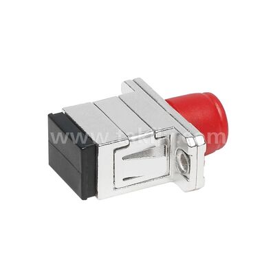 FC-SC Coupler Simplex Metal Hybrid Adapter Female/Female Fiber Optic untuk Pusat Data Telecom FTTX