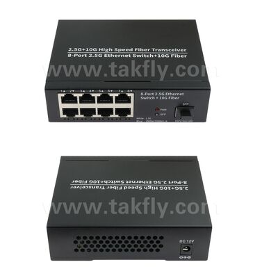 2.5G 8 Port Copper Ethernet Switch with 10G SFP Uplink and Fanless Metal Casing for Reliable Network Performance