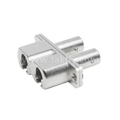 ST-LC Coupler Duplex Metal Hybrid Adapter Female/Female Fiber Optic untuk Pusat Data Telekomunikasi FTTX
