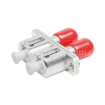 ST-LC Coupler Duplex Metal Hybrid Adapter Female/Female Fiber Optic untuk Pusat Data Telekomunikasi FTTX