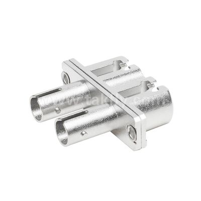 ST-LC Coupler Duplex Metal Hybrid Adapter Female/Female Fiber Optic untuk Pusat Data Telekomunikasi FTTX