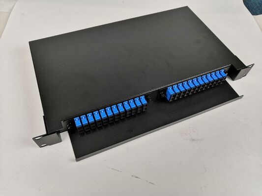 1U 48Core Slidable Rack-Mount Fiber Optic Distribution Frame dengan Rack 19-Inch dan Easy Cable Management