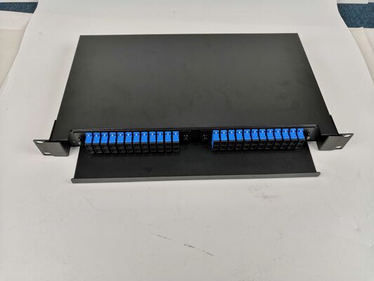 1U 48Core Slidable Rack-Mount Fiber Optic Distribution Frame dengan Rack 19-Inch dan Easy Cable Management