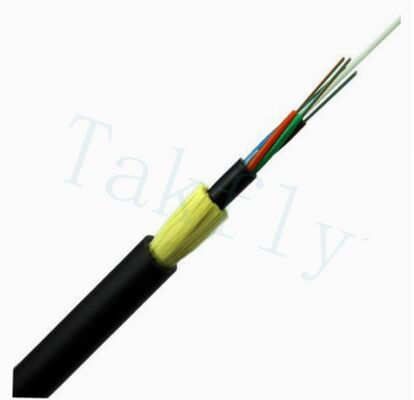 2-144 Kabel ADSS inti Single Mode G.652D, PE/AT Sheath, Max Span 1500m, untuk pemasangan atas di menara transmisi
