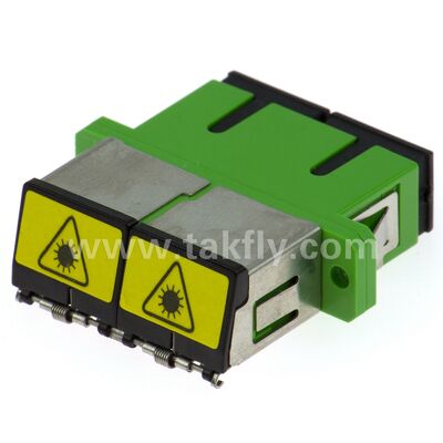 SC Zirconia Sleeve Fiber Optic Adapter dengan Opsi Duplex dan Konfigurasi Flangeless