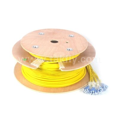 Kabel Fiber Optic Patch 48Cores SC-SC Pre-terminated Breakout Patchcord untuk Pusat Data Telekom