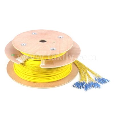Kabel Fiber Optic Patch 48Cores SC-SC Pre-terminated Breakout Patchcord untuk Pusat Data Telekom