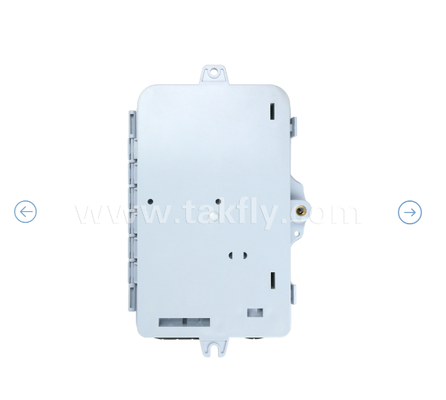 Fiber Optic Termination Box FTKS-1805-04A, 4 SC/APC SM SX Adapter, Pigtail dipasang, FTTH FTTx Splicing Distribution Splitting Storage Cables Management Enclosure Wall Mount