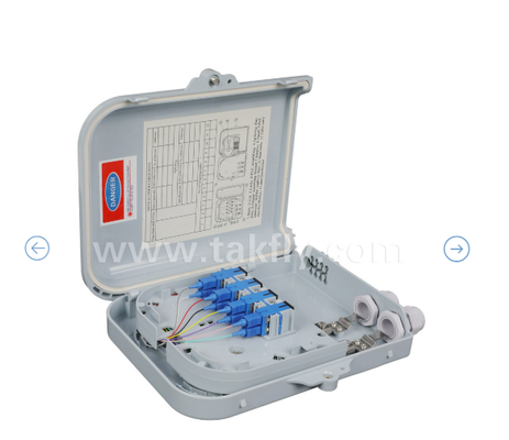 Kotak Pemutusan FTKS-1805-8E dengan adaptor 8 PCS SC/UPC SM SX dan kuncir terpasang sepenuhnya