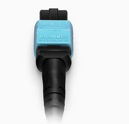 12F MTP(M) MTP(F) APC Patch Cord, SM G657A1, 1m, 3.0mm, LSZH Kuning, Boot tidak sensitif lentur, Kerugian rendah