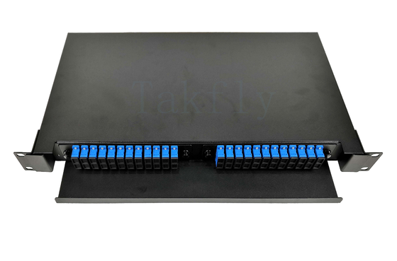 1U 48F Rack Mount Fiber ODF ️ Slideable Drawer, SC Adapter Kompatibel