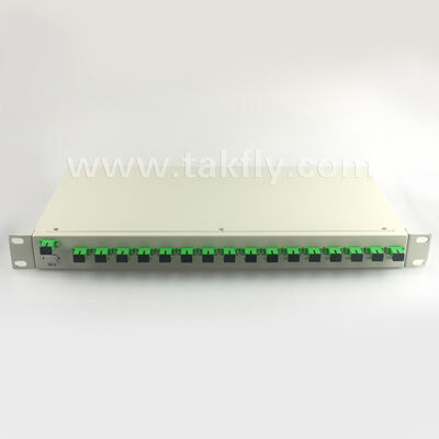 1U Rack Mount PLC Splitter dengan Uniformitas Tinggi, Dukungan Panjang Gelombang Penuh, dan Kemampuan Operasi Reverse