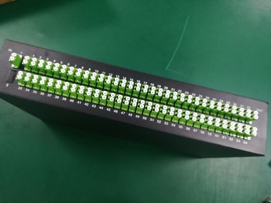 1×128 Jumlah Port Tinggi PLC Splitter Rack Mount Patch Panel Distribusi FTTX Kepadatan Ultra Tinggi