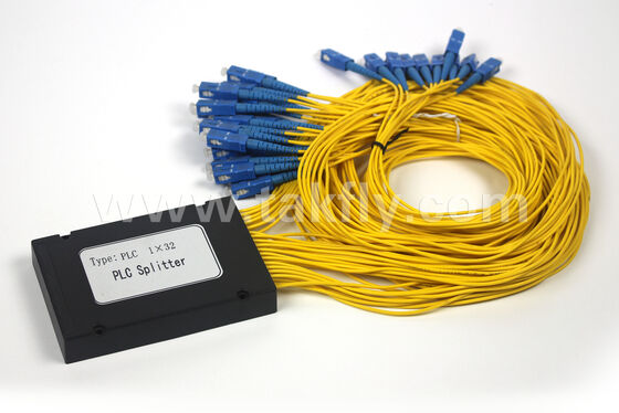 Versatile ABS Box PLC Splitter 1×2 sampai 1×64, Low Loss, Wide Temperature, Disesuaikan