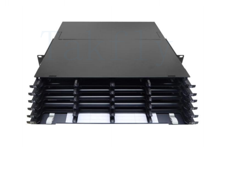 1U / 2U / 4U High Density MPO Cassette Patch Panel Rack-Mount, Easy-Plug MPO to LC Cassette Modules, Adaptor LC Pra-Loaded untuk Data Center & Aplikasi SAN/LAN