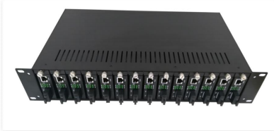 14 Slot Media Converter Rack mount Chassis standar 19 inci 2U tinggi rack-mount chassis