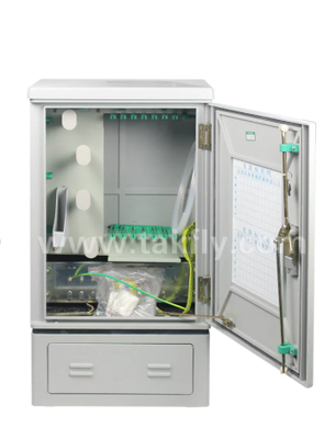 96-Core Fiber ODF Cabinet tipe lantai, untuk Backbone & Wiring Cable Nodes, dengan Flexible Fiber Connection
