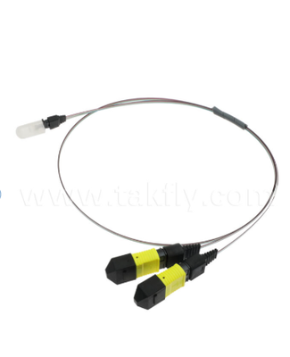 MTP-16CH-FA Fiber Array Assembly   MTP Connector to 16-Channel V-Groove Fiber Array, Low Insertion Loss, untuk High-Speed Optical Transceivers & CPO/Data Center Applications