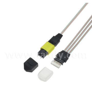MTP 12CH×3 hingga 36-Channel Fiber Array Assembly 3×12CH Konektor MTP hingga 36CH V-Groove FAU, Low Insertion Loss, untuk 1.6T Optical Transceivers & Co-Packed Optics (CPO)