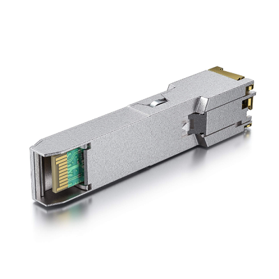 1000BASE-T SFP Transceiver Tembaga dengan kecepatan 1,25Gbps, jangkauan 100m, dan EMI rendah