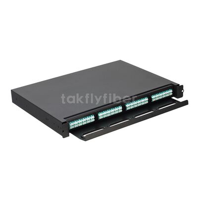 Takfly High-Density Rackmount Patch Panel with Plug-and-Play 12-Fiber MTP/MPO Cassette Management for Data Centers