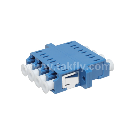 Adaptor LC Quad Fiber ️ 4× LC Duplex, desain hemat ruang, untuk sambungan kabel-ke-kabel & kabel-ke-alat