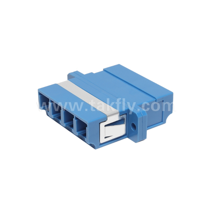 Adaptor LC Quad Fiber ️ 4× LC Duplex, desain hemat ruang, untuk sambungan kabel-ke-kabel & kabel-ke-alat