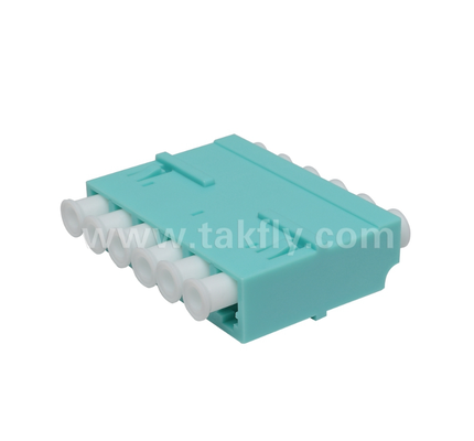 Adaptor LC 6 Arah – Dupleks LC 6 dalam 1, Adaptor Serat Densitas Tinggi, Kehilangan Penyisipan Rendah, untuk Pusat Data & Patching Kepadatan Tinggi FTTx
