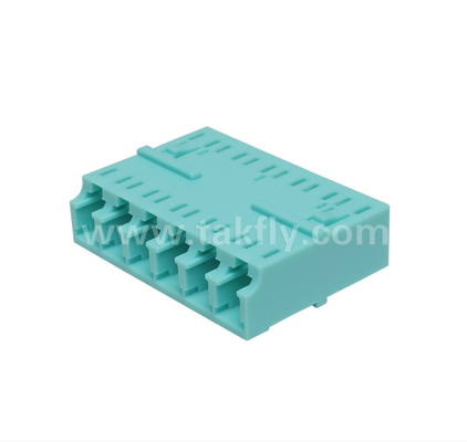 Adaptor LC 6 Arah – Dupleks LC 6 dalam 1, Adaptor Serat Densitas Tinggi, Kehilangan Penyisipan Rendah, untuk Pusat Data & Patching Kepadatan Tinggi FTTx