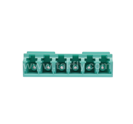 Adaptor LC 6 Arah – Dupleks LC 6 dalam 1, Adaptor Serat Densitas Tinggi, Kehilangan Penyisipan Rendah, untuk Pusat Data & Patching Kepadatan Tinggi FTTx