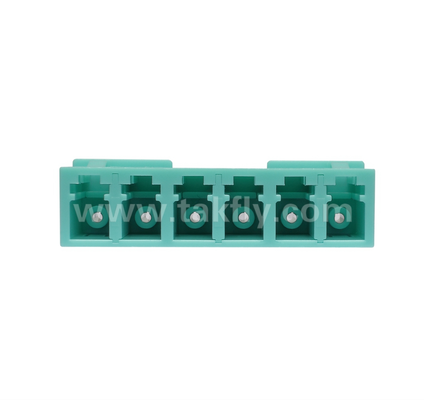 Adaptor LC 6 Arah – Dupleks LC 6 dalam 1, Adaptor Serat Densitas Tinggi, Kehilangan Penyisipan Rendah, untuk Pusat Data & Patching Kepadatan Tinggi FTTx