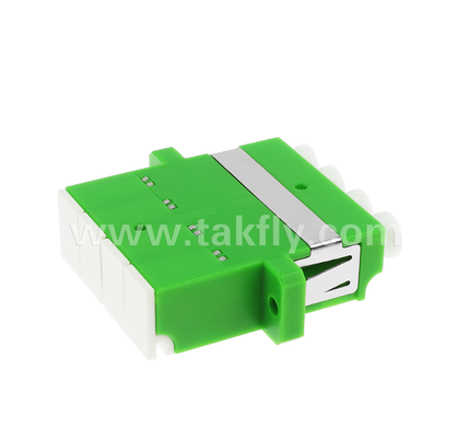 LC Quad Inner Shutter Adapter ️ 4-in-1 LC Duplex APC dengan Built-in Shutter, Melindungi Mata dari Fiber Optic Laser, IEC & RoHS Compliant, untuk Data Center & High-Power Fiber Connections