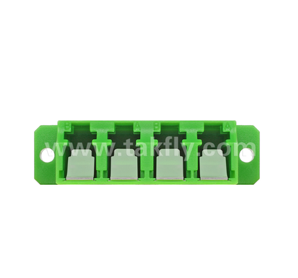 LC Quad Inner Shutter Adapter ️ 4-in-1 LC Duplex APC dengan Built-in Shutter, Melindungi Mata dari Fiber Optic Laser, IEC & RoHS Compliant, untuk Data Center & High-Power Fiber Connections