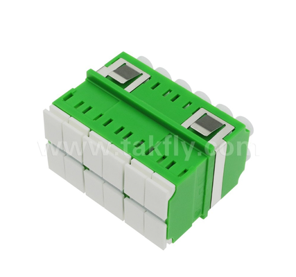 Adaptor LC-LC Densitas Tinggi 12-Port 12-Core, Transmisi Data Multi-Channel, Kerugian Insersi Rendah, untuk Pusat Data & Jaringan Serat Berkecepatan Tinggi