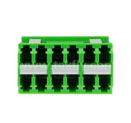 Adaptor LC-LC Densitas Tinggi 12-Port 12-Core, Transmisi Data Multi-Channel, Kerugian Insersi Rendah, untuk Pusat Data & Jaringan Serat Berkecepatan Tinggi