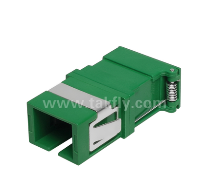SC Simplex Adapter dengan Penutup Eksternal & Side Shutter ️ Dustproof & Laser Eye Protection, Low Insertion Loss, untuk Data Center & FTTx Fiber Connections