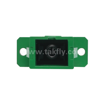 SC Simplex Adapter dengan Penutup Eksternal & Side Shutter ️ Dustproof & Laser Eye Protection, Low Insertion Loss, untuk Data Center & FTTx Fiber Connections