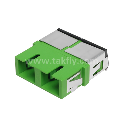 Adaptor SC Duplex dengan Penutup Depan Cover Eksternal untuk Perlindungan debu & laser, tahan suhu tinggi & rendah